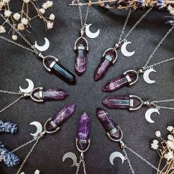 HELLBOUND Amethyst Moon | NECKLACE -Restyle Sales Shop 1Pcs Purple Crystal Moon Pendant Moon Charm Witch Necklace Crystals Witchy Gothic Gift for Her Boho jpg Q90 jpg 700x700