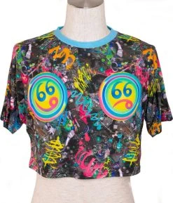 6%DOKIDOKI Connect To The Second Summer Of Love [Black/Vivid] | CROP TEE* -Restyle Sales Shop 6 dokidoki connect to the second summer of love black vivid crop tee 3 bd37b24a 417a 408a 9034 7cca150ed0a7 700x700