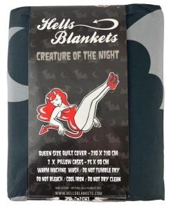 HELLS BLANKETS Creature Of The Night | QUEEN QUILT SET -Restyle Sales Shop Hells Blankets creature of the night queen 700x700