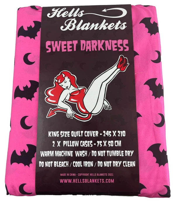 HELLS BLANKETS Sweet Darkness | KING QUILT SET 5 HELLS BLANKETS Sweet Darkness | KING QUILT SET - Image 3