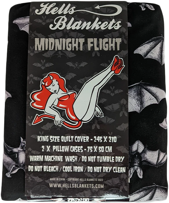 HELLS BLANKETS Midnight Flight | KING QUILT SET 8 HELLS BLANKETS Midnight Flight | KING QUILT SET - Image 6