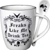 ALCHEMY GOTHIC Freaks Like Me Drink Tea | MUG AND SPOON SET