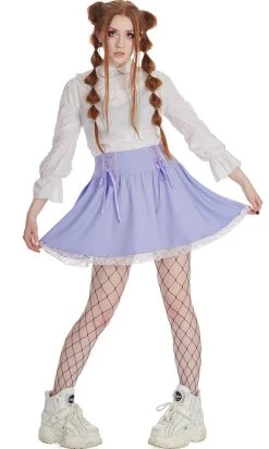 BANNED ALTERNATIVE Sakura [Lilac] | SKIRT -Restyle Sales Shop banned alternative sakura lilac skirt 2 700x700