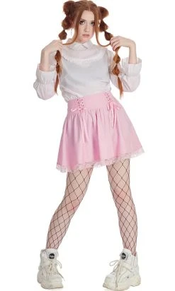 BANNED ALTERNATIVE Sakura [Pink] | SKIRT -Restyle Sales Shop banned alternative sakura pink skirt 2 700x700