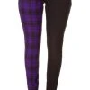 BANNED ALTERNATIVE The Damage [Half Black/Half Purple Check] | SKINNY JEANS*