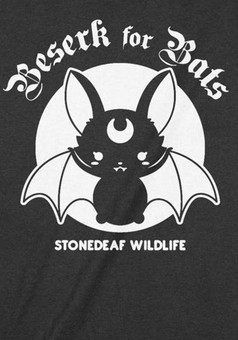 BESERK CLOTHING Beserk For Bats | STONEDEAF CHARITY T-SHIRT 5 BESERK CLOTHING Beserk For Bats | STONEDEAF CHARITY T-SHIRT - Image 3