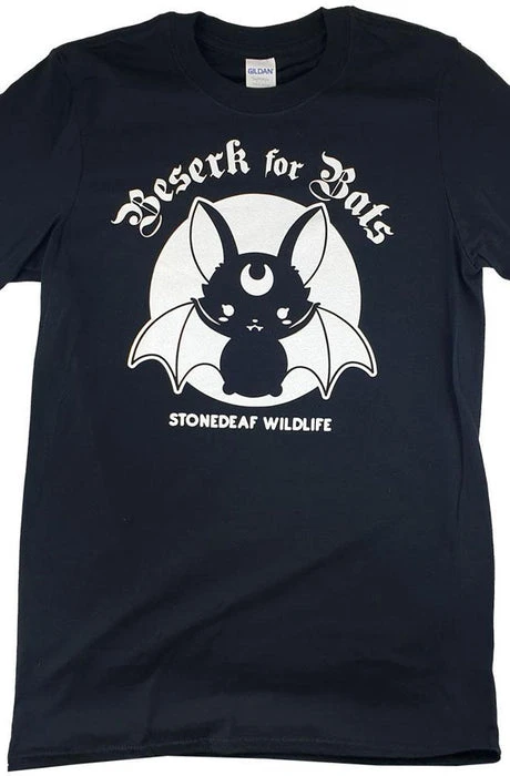 BESERK CLOTHING Beserk For Bats | STONEDEAF CHARITY T-SHIRT 11 BESERK CLOTHING Beserk For Bats | STONEDEAF CHARITY T-SHIRT - Image 9