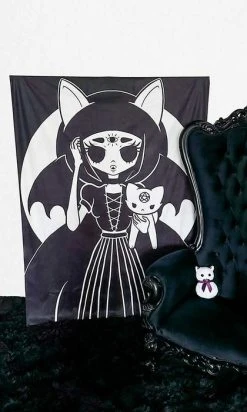 BESERK CRYPT Cat Magick | TAPESTRY BLANKET