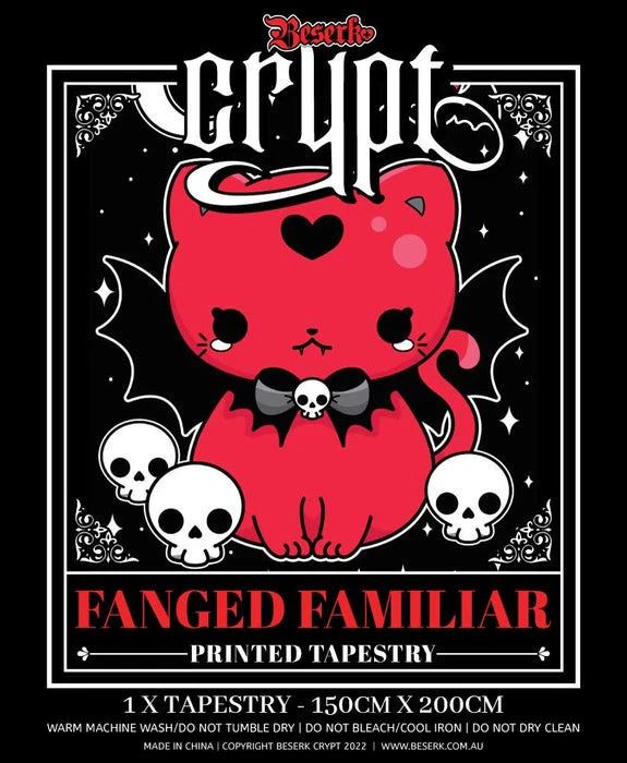 BESERK CRYPT Fanged Familiar | TAPESTRY BLANKET 4 BESERK CRYPT Fanged Familiar | TAPESTRY BLANKET - Image 2