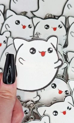 BESERK CLOTHING Spooky Kitty [Glitter] | KEYCHAIN -Restyle Sales Shop beserk keychain ghost kitty 2 ff51eae0 9b9a 4a5a a45a 968c5eaef263 700x700