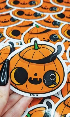 BESERK CLOTHING Peeking Pumpkin | VINYL STICKER