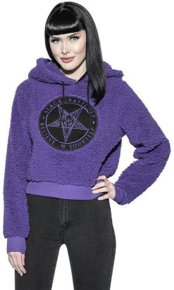 BLACKCRAFT Believe In Yourself [Purple] | SHERPA HOODIE**