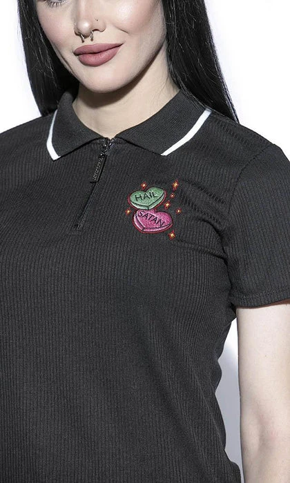 BLACKCRAFT I Heart Satan | POLO SHIRT* 5 BLACKCRAFT I Heart Satan | POLO SHIRT* - Image 3