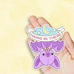 BRIGHT BAT DESIGNS Hang In There Bat | STICKER -Restyle Sales Shop bright bat designs hang in there bat sticker 2 863517d2 fec7 4af4 b949 21953473f326 700x700