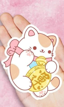 BRIGHT BAT DESIGNS Lucky Cat | STICKER