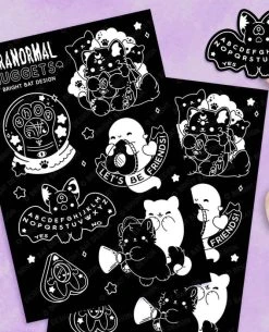 BRIGHT BAT DESIGNS Paranormal Nuggets [Black] | STICKER SHEETS -Restyle Sales Shop bright bat designs paranormal nuggets black sticker sheets 4 9c9dc07a e4d6 47b2 93e1 d44073c8aae5 700x700