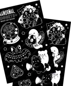 BRIGHT BAT DESIGNS Paranormal Nuggets [Black] | STICKER SHEETS -Restyle Sales Shop bright bat designs paranormal nuggets black sticker sheets 5 7296bdd9 c9b9 4c90 8151 2ddeb2beea72 700x700