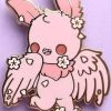 BRIGHT BAT DESIGNS Sakura Mothman | ENAMEL PIN
