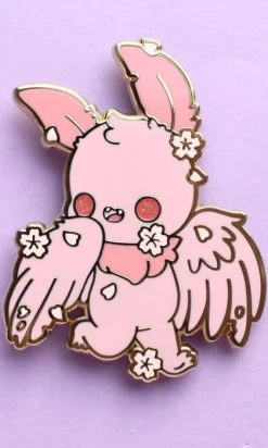 BRIGHT BAT DESIGNS Sakura Mothman | ENAMEL PIN