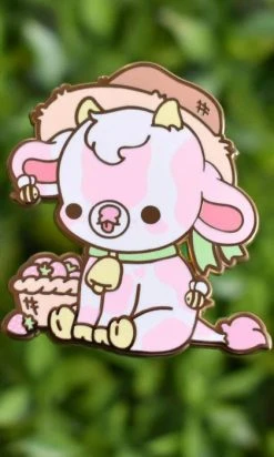 BRIGHT BAT DESIGNS Shortcake The Strawberry Cow | ENAMEL PIN