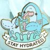 BRIGHT BAT DESIGNS Stay Hydrated Shark | ENAMEL PIN