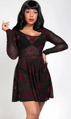 COLLECTIF Elena Moth Moonlight | MESH SKATER DRESS