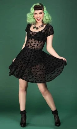COLLECTIF Lila Magic [Mesh] | SKATER DRESS**
