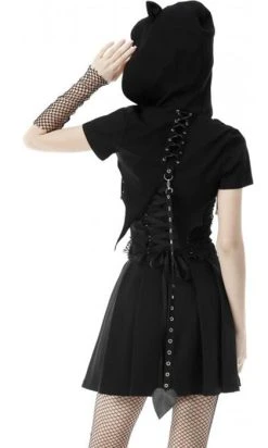 DARK IN LOVE Black Cat | CROPPED HOODIE -Restyle Sales Shop dark in love cool cat tail cape 4 6958b988 46be 4bdb a0a7 cf5c0a6ffaae 700x700