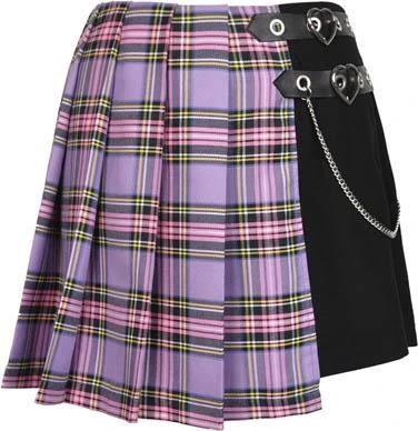 DARK IN LOVE Purple Checked | PLEATED SKIRT 3 DARK IN LOVE Purple Checked | PLEATED SKIRT