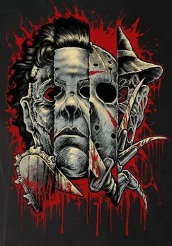 DARKSIDE CLOTHING Faces Of Horror | T-SHIRT -Restyle Sales Shop darkside clothing faces of horror t shirt mens 1 60959f53 abec 46d2 862a ea6e43f91d0a 700x700