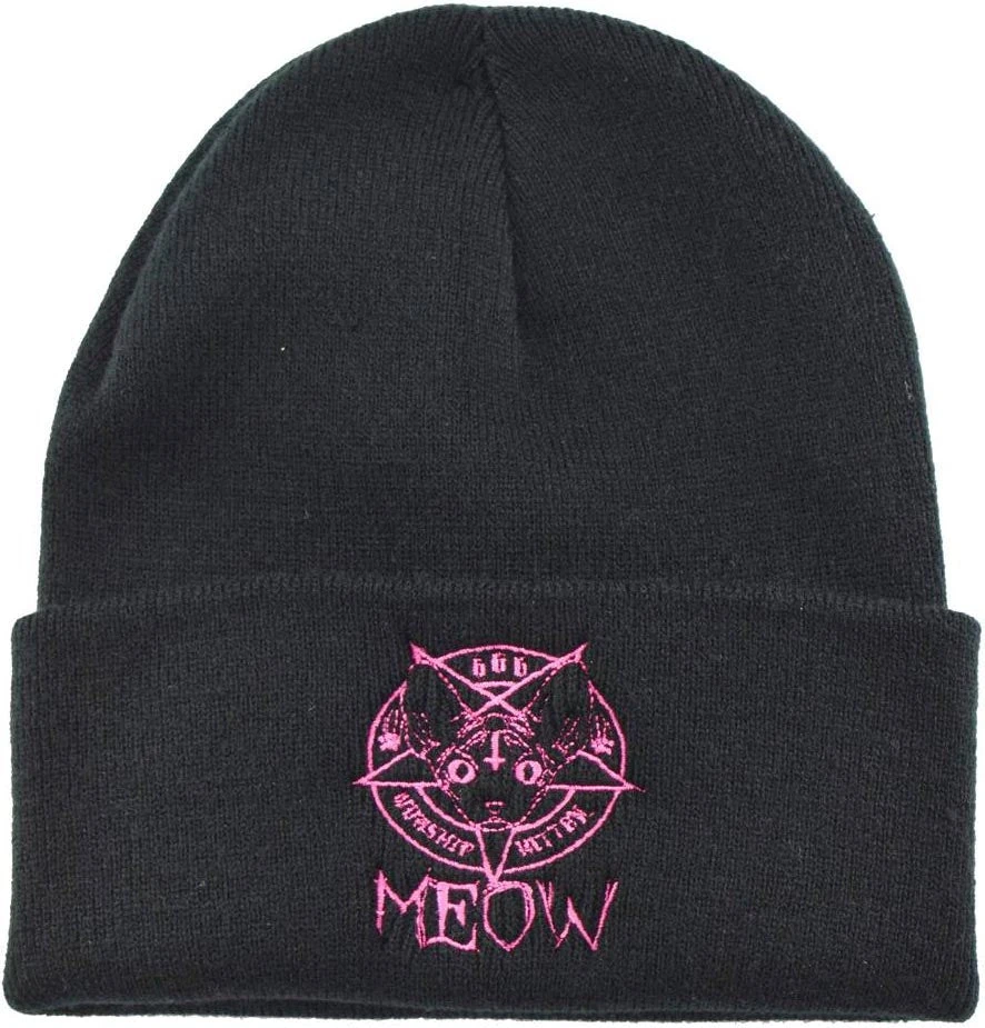 DARKSIDE CLOTHING Kitten Meow 666 | BEANIE 3 DARKSIDE CLOTHING Kitten Meow 666 | BEANIE