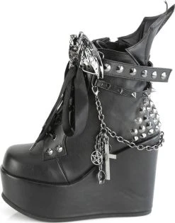 DEMONIA SHOES POISON-107 [Black] | PLATFORM BOOTS [IN STOCK]* -Restyle Sales Shop demonia shoes poison 107 black platform boots 3 700x700