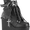 DEMONIA SHOES POISON-107 [Black] | PLATFORM BOOTS [IN STOCK]* -Restyle Sales Shop demonnia shoes poison 107 black platform boots 700x700