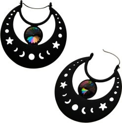 BODYVIBE Moon Phase Gem | PLUG HOOP EARRINGS