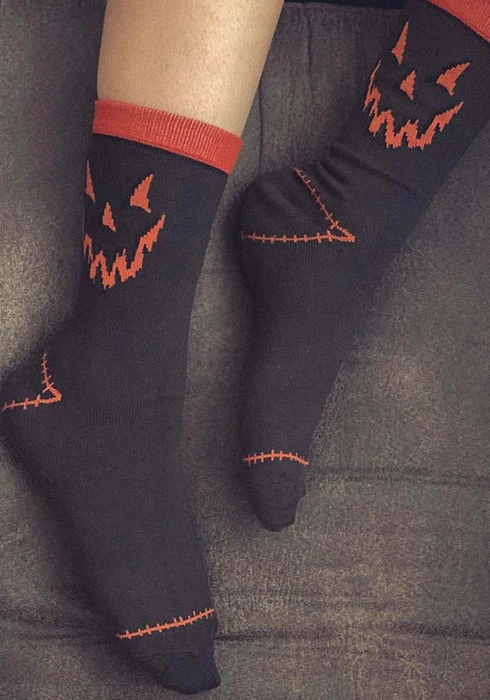ECTOGASM Gray Jack-O-Lantern Pumpkin | SOCKS 4 ECTOGASM Gray Jack-O-Lantern Pumpkin | SOCKS - Image 2