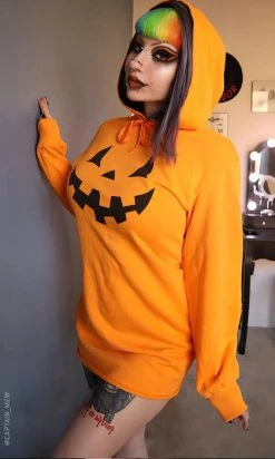 FOREST INK Haunted Hallows | HOODIE DRESS* -Restyle Sales Shop forest ink jack o lantern hoodie dress 2 b8df3656 a8df 40d4 a75c e91dd8dfab9e 700x700