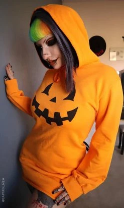 FOREST INK Haunted Hallows | HOODIE DRESS* -Restyle Sales Shop forest ink jack o lantern hoodie dress 4 4c697e31 4490 4dff b54d f6f53ed17421 700x700