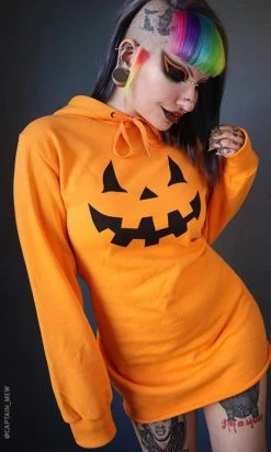 FOREST INK Haunted Hallows | HOODIE DRESS* -Restyle Sales Shop forest ink jack o lantern hoodie dress 6 70f3a93d 8e4d 4eb7 bd91 920f2f275182 700x700
