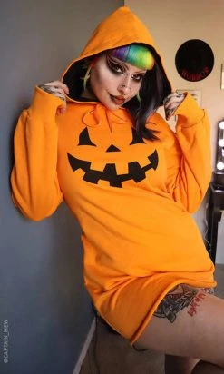 FOREST INK Haunted Hallows | HOODIE DRESS* -Restyle Sales Shop forest ink jack o lantern hoodie dress 9 c7dd6d04 8785 4356 88cb c4231a97e5e3 700x700