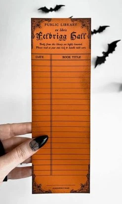 GHOSTS OF OCTOBER Haunted [Pumpkin] | LIBRARY CARD BOOKMARK -Restyle Sales Shop ghosts of october pumpkin haunted library card bookmark 3 3d3b211e 9214 4c80 987b 628150446575 700x700