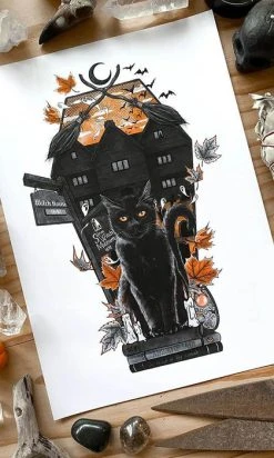 GHOSTS OF OCTOBER The Black Cat [A4] | PRINT -Restyle Sales Shop ghosts of october the black cat a4 print 2 1dabf4f5 0f63 4da1 bb91 586d593a7edd 700x700