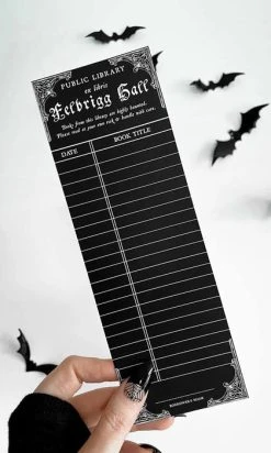 GHOSTS OF OCTOBER Haunted [Gothic] | LIBRARY CARD BOOKMARK