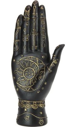 GOTHIC GIFTS Black/Gold | PALMISTRY HAND