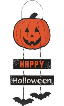 GOTHIC GIFTS Happy Halloween Pumpkin | CHAIN SIGN*