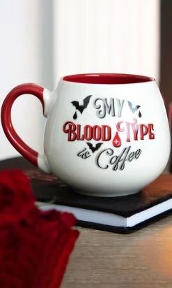 GOTHIC GIFTS My Blood Type Is Coffee | ROUNDED MUG
