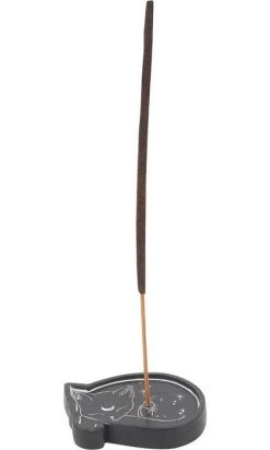 GOTHIC GIFTS Resin Sleeping Cat | INCENSE HOLDER