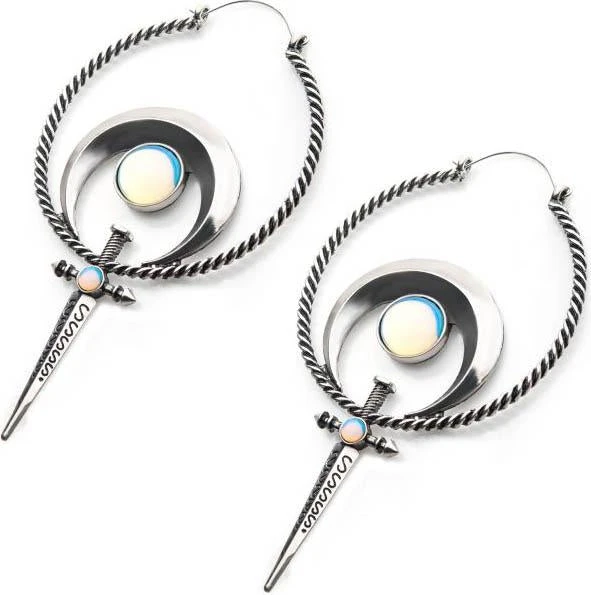 BODYVIBE Sacred Dagger | PLUG HOOP EARRINGS 4 BODYVIBE Sacred Dagger | PLUG HOOP EARRINGS - Image 2