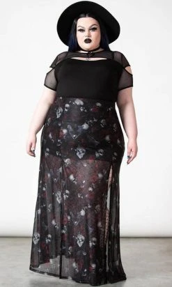 KILLSTAR Kleadora | MESH MAXI SKIRT* -Restyle Sales Shop killstar kleadora mesh maxi skirt 6 4f07e118 85aa 4a1e 9e66 b2c24267881b 700x700