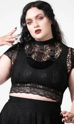 KILLSTAR Moon Rays | LACE CROP TOP -Restyle Sales Shop killstar moon rays lace crop top 2 78bd3dd2 17a6 49da bfeb 130a0bc2e354 700x700