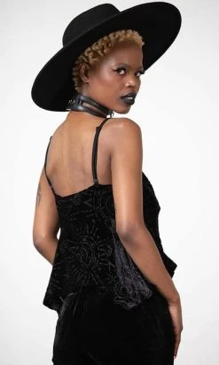 KILLSTAR Mormura | Strappy Burnout TOP* -Restyle Sales Shop killstar mormura strappy burnout top 3 16203ccc 5532 400f 973f 087e0b3c8dca 700x700